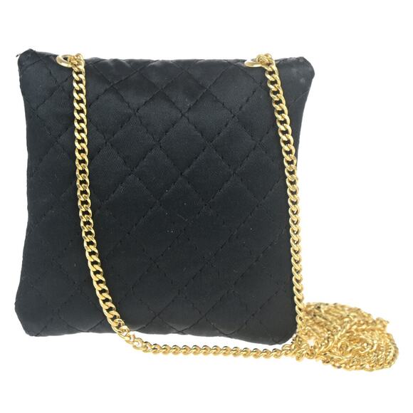 Chanel Canvas CC Logo Micro Matelasse Pouch Shoulder Bag Black